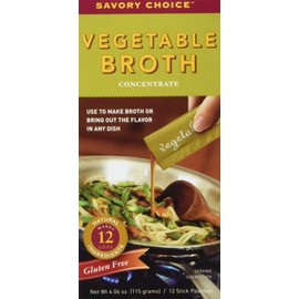 Savory Choice Liquid Reduced Sodium Vegetable Broth Concentrate, 4..06-Ounce Boxes (Pack of 4)