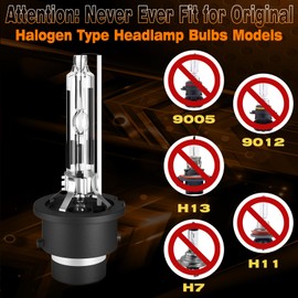 Xenooto for Infiniti QX56 Headlight Low Beam D2R Xenon HID Bulbs, 2004 2005 2006 2007 2008 2009 2010 Model, 6000K White 35W, 2 Pack