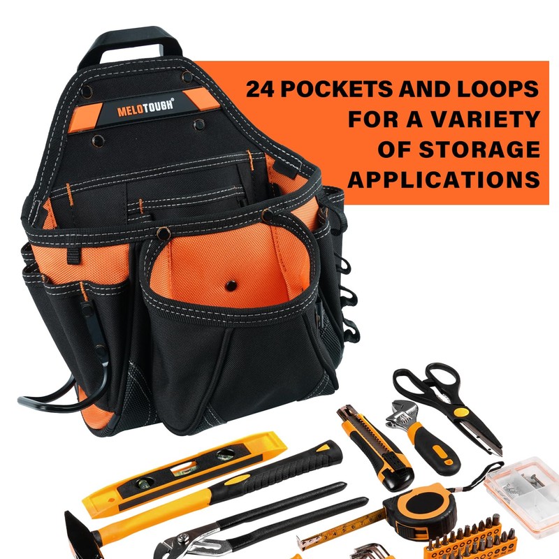 MELOTOUGH Contractor Pouch Electrician Tool Pouch Nail Screw Work Framer