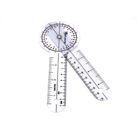A2ZSCILAB Plastic 6" Goniometer 360 Degree ISOM Physical Therapy Angle Protractor Ruler