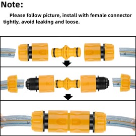 Double Male Hose Connectors, Double Male Hose End Connector Hose Pipe Connectors for Join Garden Hose Pipe Tube and Garden Irrigation System