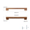 Evionlin Walnut Square 5 in 6 pcs Wooden Drawer Pulls