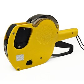 Motex MX-2316NEW 2 Line 20 Digits Price Tag Gun – 10 Digits Per line, Pre-Loaded 1,000 White Sticker Labels and Pre-Loaded Inker with 1 Ink Refill - for Grocery Store, Retail Shop, Garage Sale