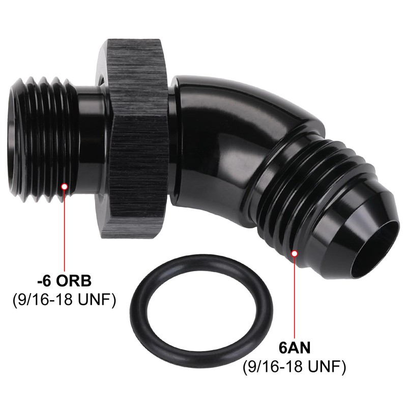 Podavelle 6AN Male Flare to 6AN -6 ORB O-ring Boss