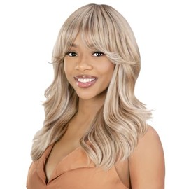 Chade New Born Free Synthetic Cutie Curtain Bang Layered Cut Long Length Wig - CT197 (P/GINGER)