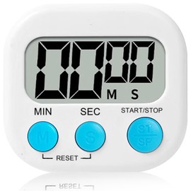 1 Pcs Kitchen Timer, Digital Classroom Timer, Stopwatch, Suitable for Kitchen, Study, Work, Exercise Training, Outdoor Activities (White)