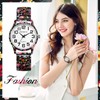 Lancardo Women Stretch Band Watch: Bohemia Flower Elastic Strap Analog
