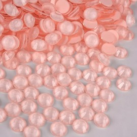 Blinginbox Flatback Rhinestones Round Gems, 288pcs Luminous Series Glass Stones Neon Gems Non Hotfix Crystal Rhinestones for Nail Charms Crafts Clothes Tumblers,Mac. Peach Luminous,SS30.