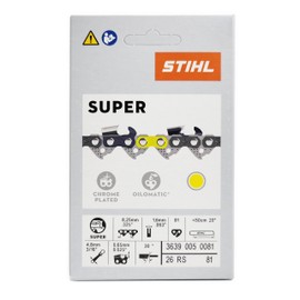 Genuine OEM 20" Chainsaw Chain 0.325" Pitch, 0.063" Gauge, 81 Drive Link, Rapid Super (26RS 81) Fits STIHL 026, MS260, MS261, MS270, MS271, MS290, MS291 Chainsaws 3639-005-0081