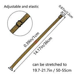 obmwang 4 Pairs Women's Bra Straps Glitter Elastic Adjustable Underwear Strap Replacement Shoulder