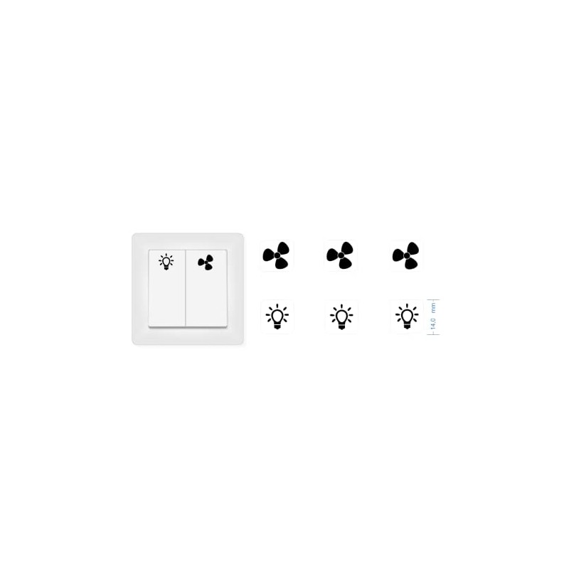 Switch Sticker Set with 3 x Fan and 3 x