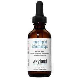 Ionic Liquid Lithium Drops - Magnesium, Sodium, Potassium, Lithium - Brain Health - Trace Mineral Drops, 60 mL (2 Fl Oz)