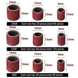 307pcs Sanding Drum Set, Vogueining Tool, Large Sanding Belt for Dremel Accessories, Rotary Tools, Nail Drill Bits