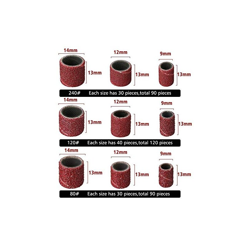 307pcs Sanding Drum Set, Vogueining Tool, Large Sanding Belt for