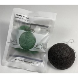 SILSTAR PROFESSIONAL Konjac Sponge Facial Sponge Bath Sponge Great Cleansing for Dry and Mature Skin - Cedar Green 103