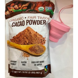 HealthEmpire Volupta Organic & Fair Trade Cacao Powder,Gluten Free, Excellent Source of Copper, Net Wt 32oz (Pack of 1, 1, Count)