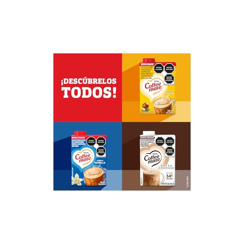 Coffee Mate Sustituto de Crema Para Café Líquido Sabor a