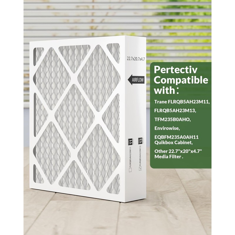 welnek FLRQB5AH23M11 22.7x20.7x4.7 Air Filter Merv 13, Compatible with trane