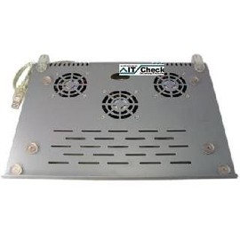 KesCom® Notebook Cooler 3 Quiet Fans in Silver/Grey