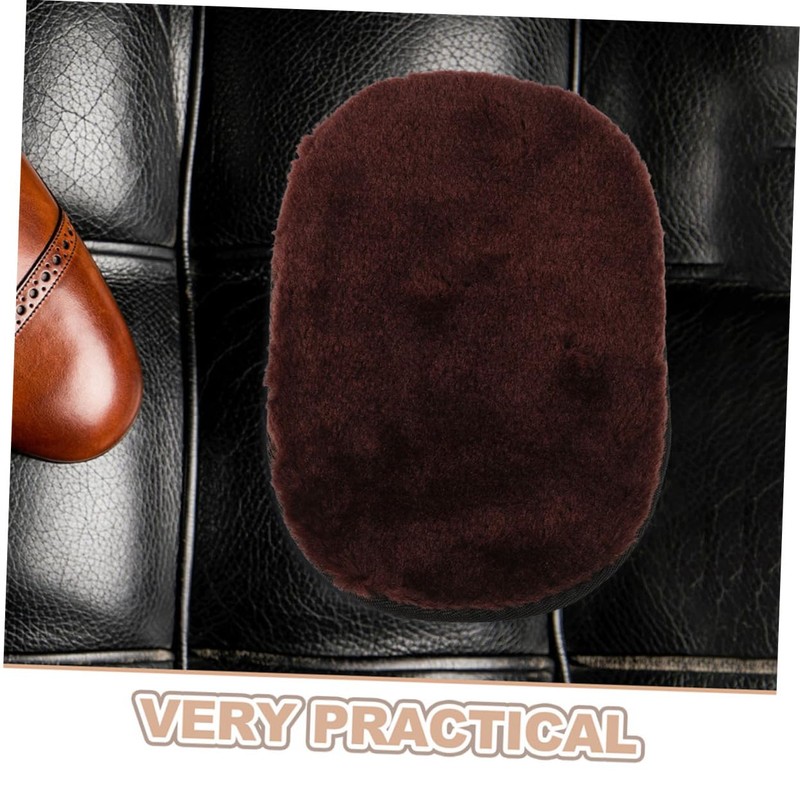Healeved 5pcs Faux Wool Polishing Mitts for Leather Shoes Ergonomic