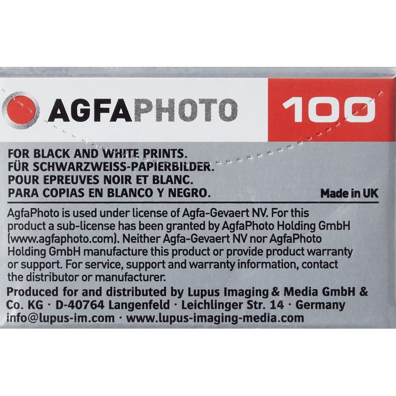 AgfaPhoto APX 100 Prof 135-36 S/W-Film, 1 Stück, 6A1360