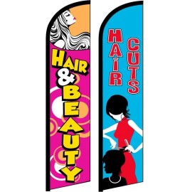 HAIR & Windless Standard Size Polyester Swooper Flag Sign Pack of   2 (HARDWARE