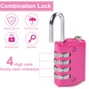 Pack of 6 Padlock Combination Lock, 4 Digit Padlock with