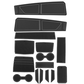 Auovo Anti Dust Mat Compatible with Ford Bronco Accessories 2021 2022 2023 2024 Dashboard Mat Cup Holder Inserts Center Console Door Liners (Automatic Transmission)(Gray Trim, 4 Doors)