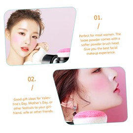 Minkissy 5pcs Women Loose Powder Blush with Puff for Cheeks Blush for Natural Makeup Mushroom Design Breathable Face Makeup