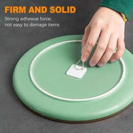 CoguZed 20-Pack 1.25 Inch Invisible Adhesive Plate Hanger Set - Vertical Plate Holders for Wall