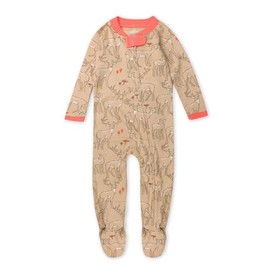 HonestBaby Baby 1 Holiday Sleep & Play Footed One-Piece Pajama Sleeper 100% Organic Cotton, Reindeer Delight, 3-6 Months