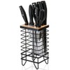 LINFIDITE Knife Block Holder Universal Kitchen Knife Organizer Storage Stand