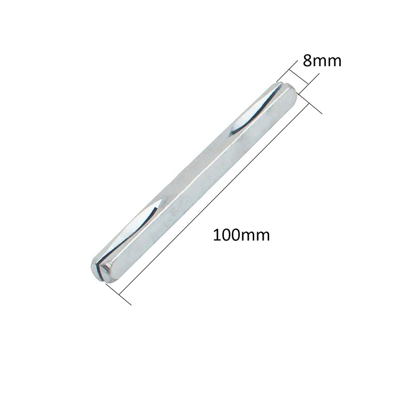 Square spindle 8 x 100 mm solid steel fixing pin