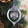 Inspired Silver - Air Force Charm Ornament - Silver Pave
