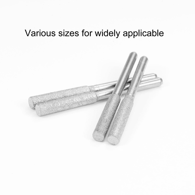 sourcing map 6pcs Diamond Coated Chainsaw Sharpener Bits 5/32" 4mm
