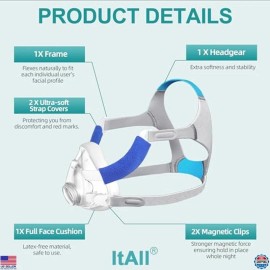 Visit the ItAll Store Replacement Cushion Set for Airfit F20 CPAP Mask, Large, Comfortable Fit