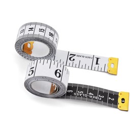 Tape Measure for Sewing, Double-Sided Tape Measure for Tailors, Craftsmen, Households, 150 cm/60 Inch, White, Pack of 2