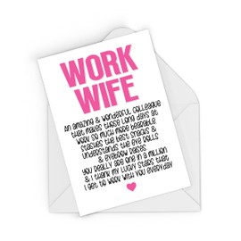 Rib ticklerz - Funny Birthday Card For Work Colleague - Card For Work Wife - Funny Colleague Cards - You Are One In A Million - Work Office Joke Cards - CD206