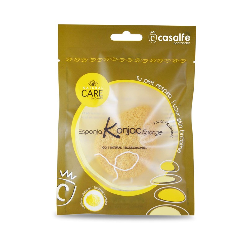 Casalfe Konjac Natural Face Sponge 100% Biodegradable Gentle Exfoliating Contains
