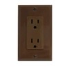 RiteAV 15A Electrical Duplex Receptacle Wall Outlet Plate 1 Gang