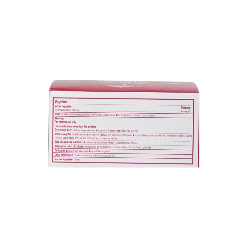 Medline Almohadillas de alcohol isopropílico, estériles, medianas, caja de 200