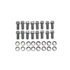 Pirate Mfg Chrome 6Pt Head 16Pc Bolt Kit Compatible With