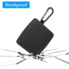 Geekria - Funda de silicona compatible con Audio-Technica ATH-TWX9 True Wireless Earbuds, funda protectora para auriculares, funda de transporte con gancho para llavero, puerto de carga accesible