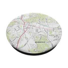Sevierville TN-Karte (2019) PopSockets mit austauschbarem PopGrip
