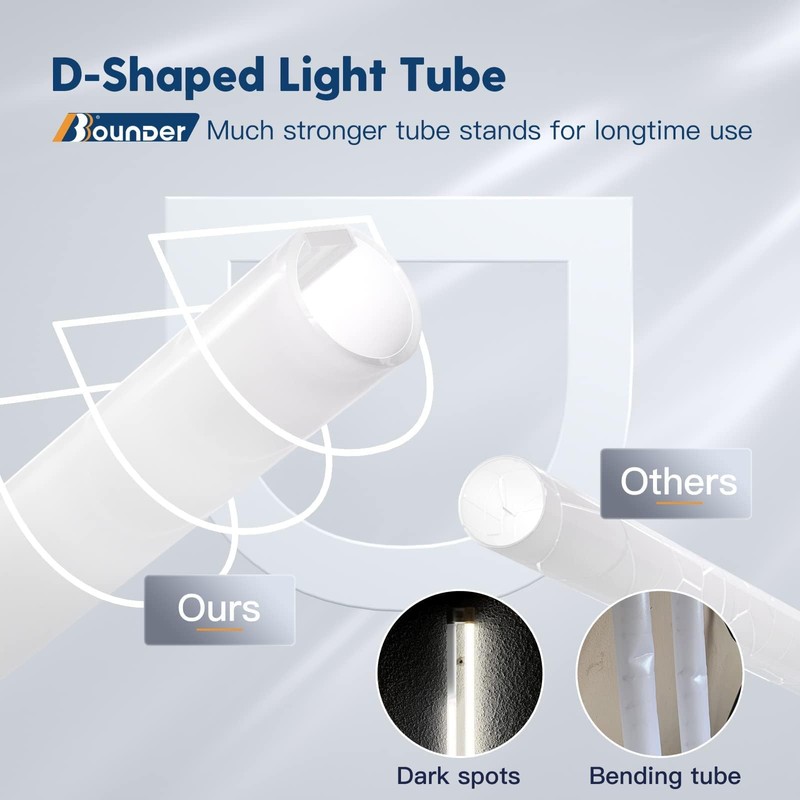 Bbounder 10 Pack Linkable LED Utility Shop Light, 4400 LM,