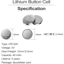 JUNPOWER/PGSONIC 5PCS JUNPOWER /PGSONIC CR2032/CR1620/ - CR1220-5PCS
