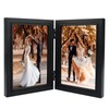 Rairsky Double Picture Frame 4x6, Hinged Folding Picture Frame, Holds