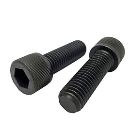 Socket Head Cap Screw, 1/4-28 x 1, Alloy Steel, Black Oxide, Hex Socket (Quantity: 100) FINE Thread, 1/4 inch Hexagonal Allen Bolt, Length: 1 inch, Full Thread