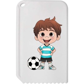 Azeeda 'Football Player Boy' Plastic Ice Scraper (IC00040672)