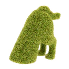 STOBAZA Dog Figurine Flocking Dog Statue Decorative Garden Ornament for Indoor Outdoor Use Photography Prop for Home Garden